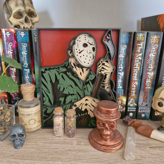 Friday the 13th Inspired Jason Voorhees 3D Layered Wall Art