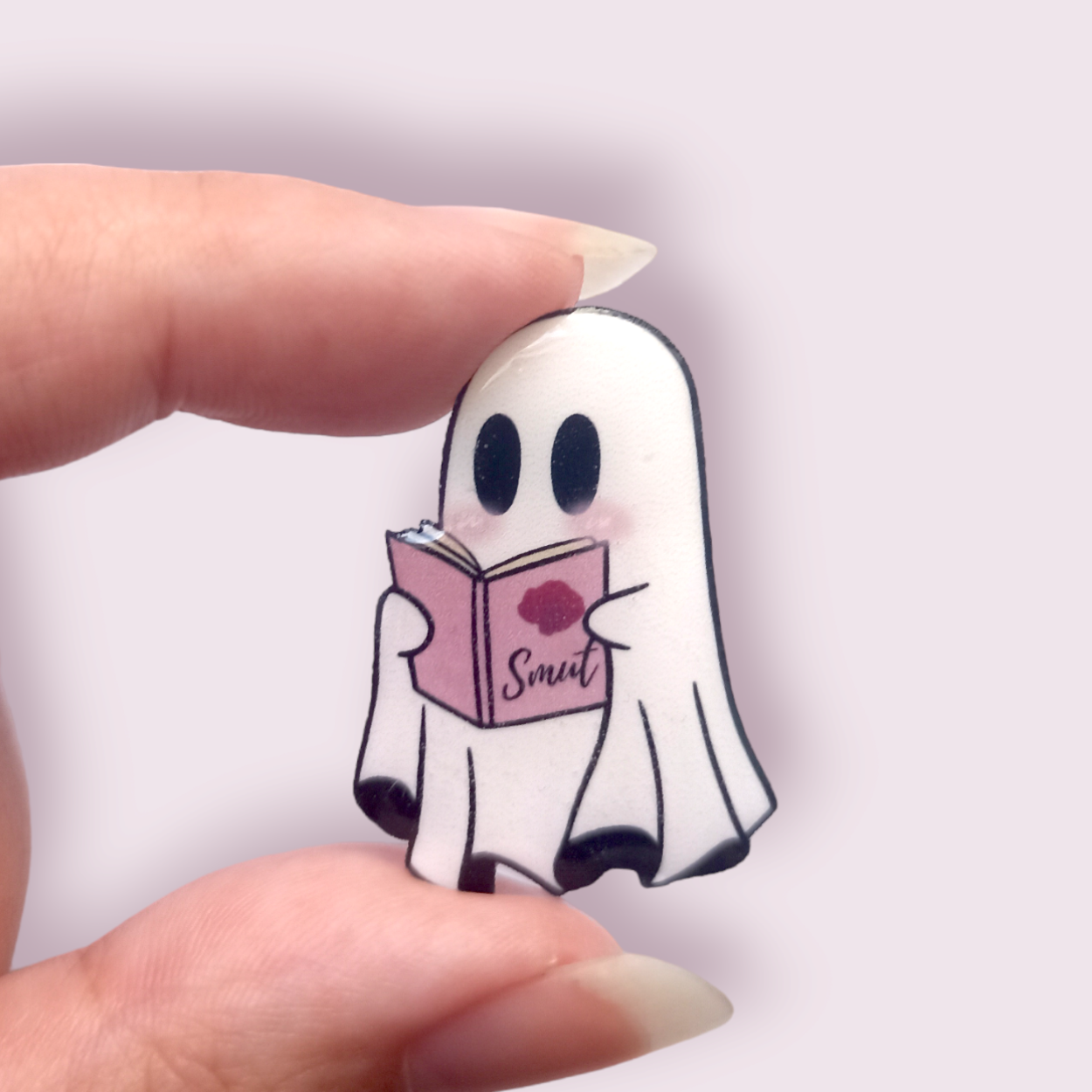 One of my favourite pins I've ever made! Definitely a must have for those on the smut side of booktok and enjoy a bit of hard reading. These stunning pins are designed and made in-house. Material: shrink film, resin, zinc alloy. Please note as these are all handmade, minor differences may occur from piece to piece. All shrink film products can take about a week to send out as they are currently made to order