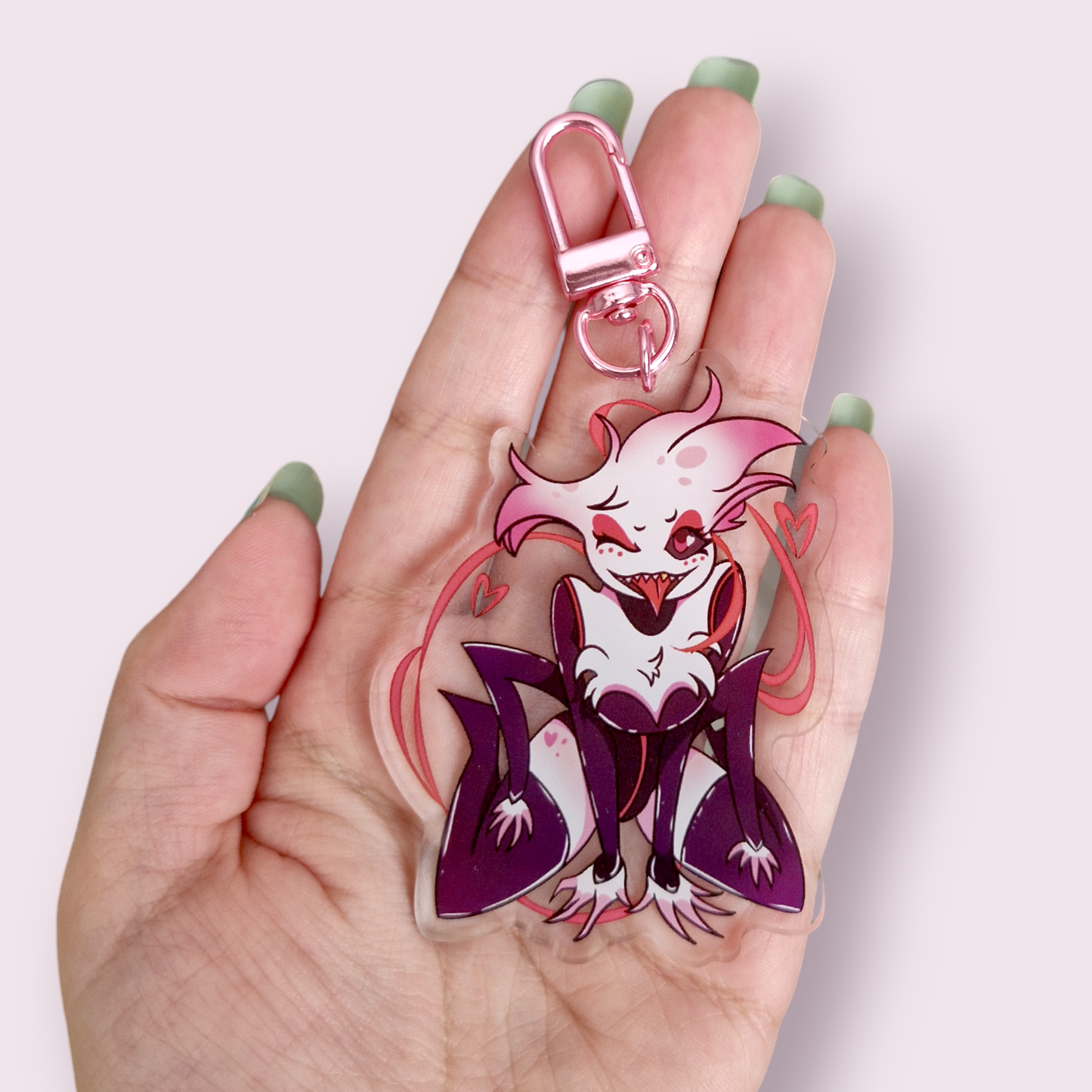 Hazbin Hotel Inspired Angel Dust Acrylic Keyring