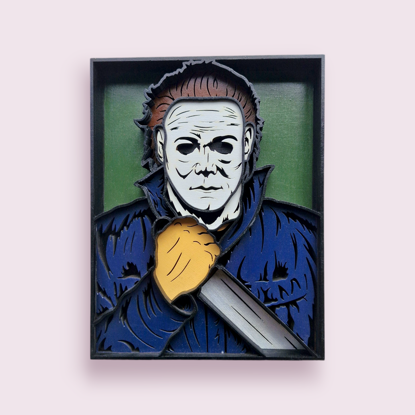 Halloween Inspired Michael Myers 3D Layered Wall Art