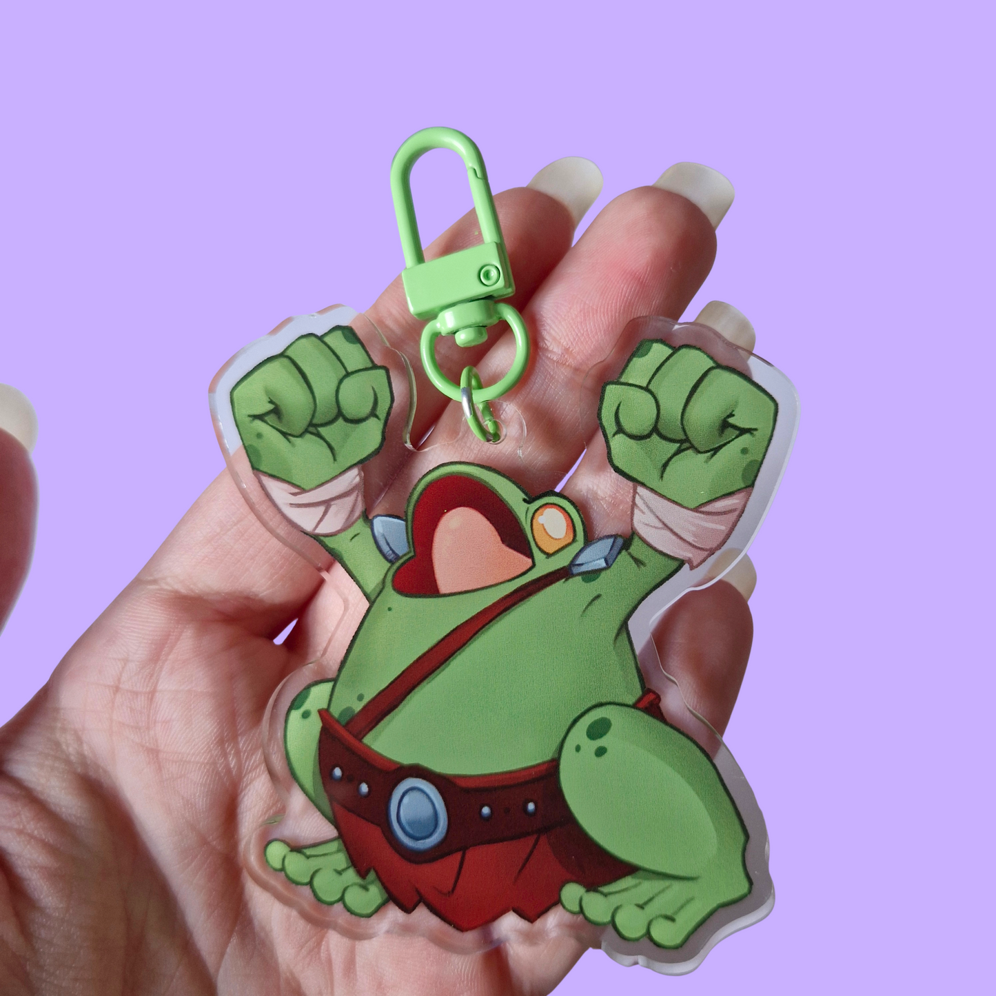 DnD inspired Barbarian Frog Keyring
