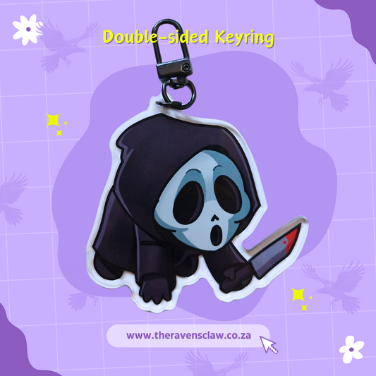 Scream Ghostface Inspired Hanging Keyring