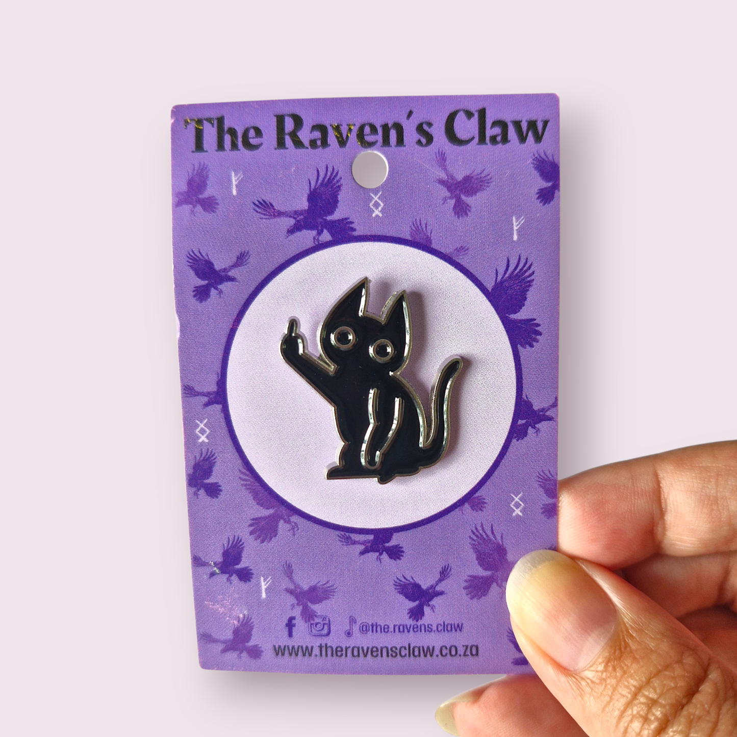 Middle Finger Cat Pin