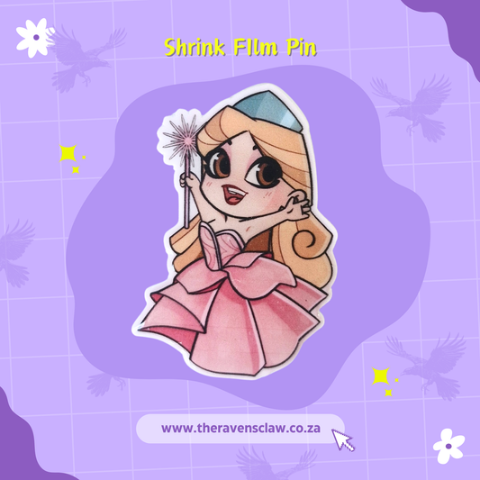 Wicked Inspired Glinda Shrink Film Pin
