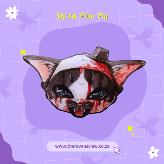 Terrifier Cat Shrink Film Pin