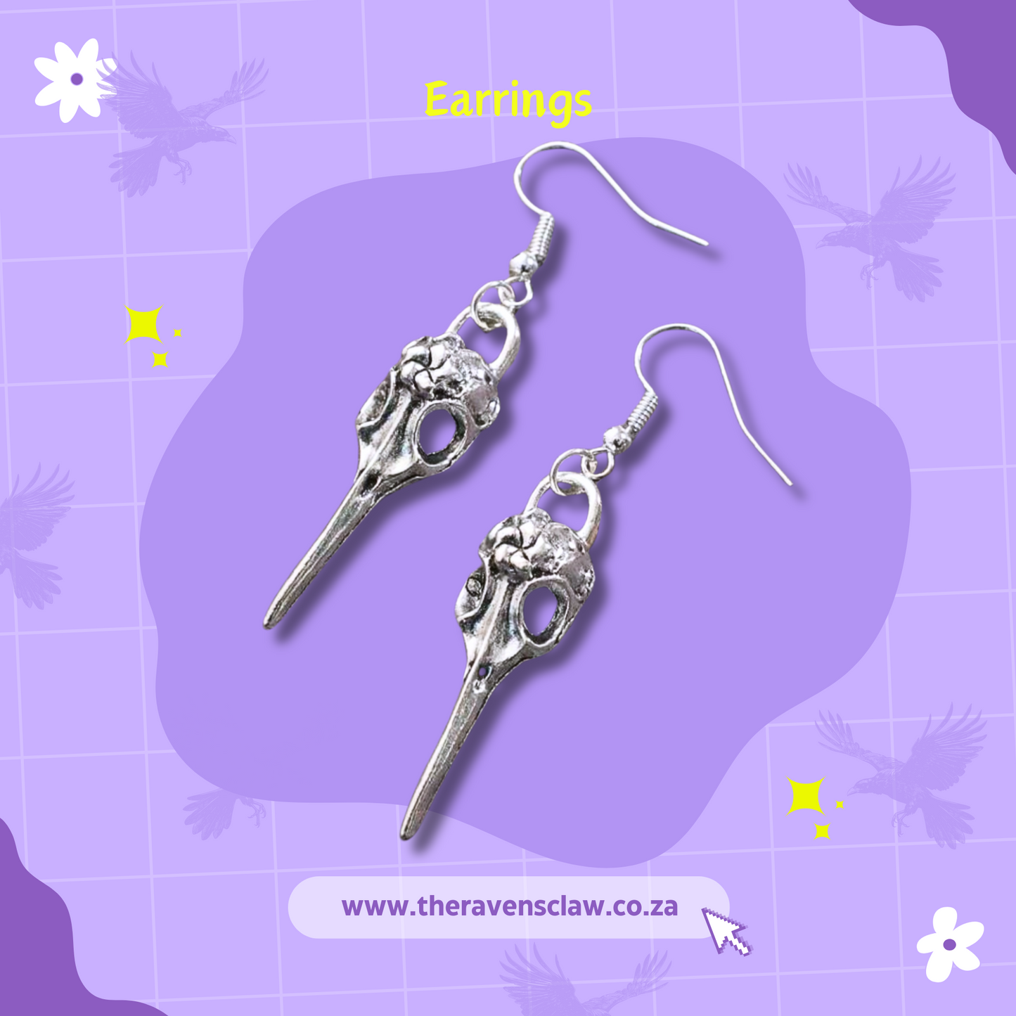 Bird Skull Earrings