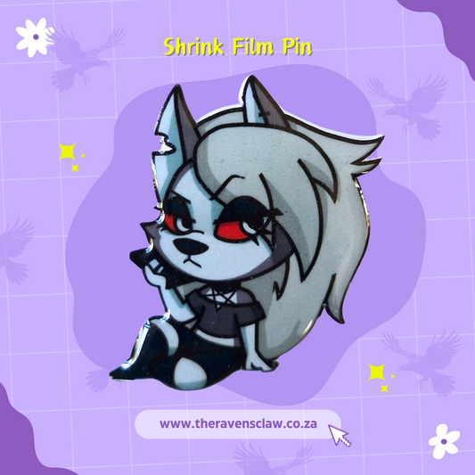 Helluva Boss Inspired Loona Shrink Film Pin