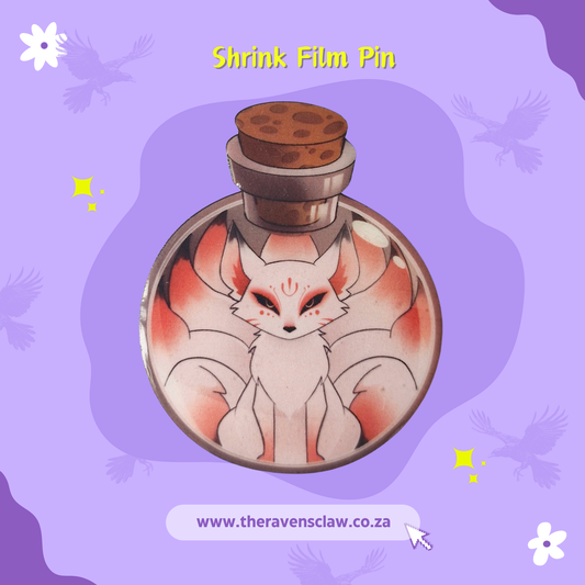 Kitsune inspired Shrink Film Pin