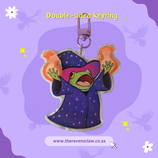DnD inspired Wizard Frog Keyring