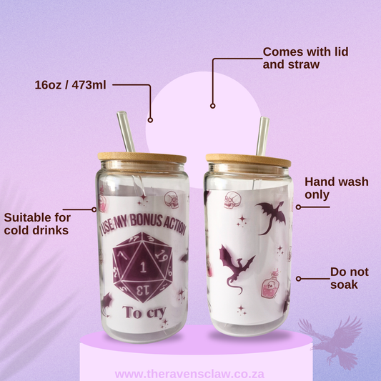 DnD inspired Nat 1 Glass