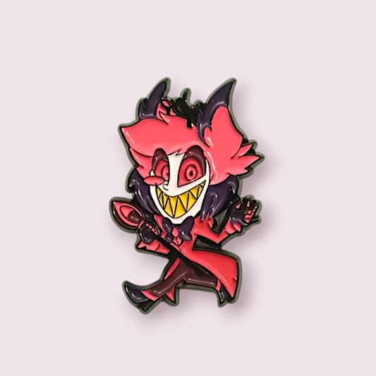 Watch out, the radio demon is here! This stunning Alastor pin is sure to delight any Hazbin fans. Size roughly 3.7x2.3cm. Material: enamel.
