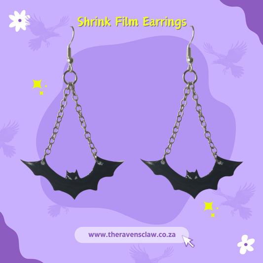 Bat Chain Earrings