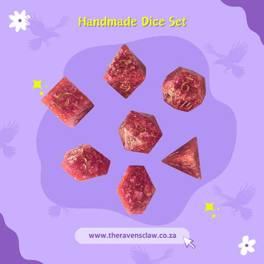 Rusty Quartz Handmade Dice Set
