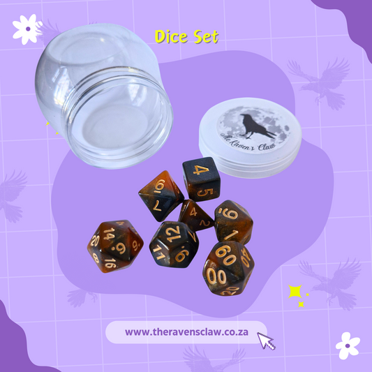 Amber Dice Set