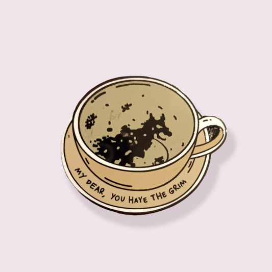 A must have for any Harry Potter fan. Inscription: "My dear you have the grim". Material: enamel, size: 3x3.8cm.