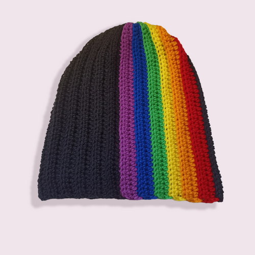These gorgeous LGBTQ + beanies were created as an exclusive item for The Raven’s Claw by the talented artist Whimsy Wool. Each beanie is entirely made by hand. Size: Adult Large – Wash on delicate. 