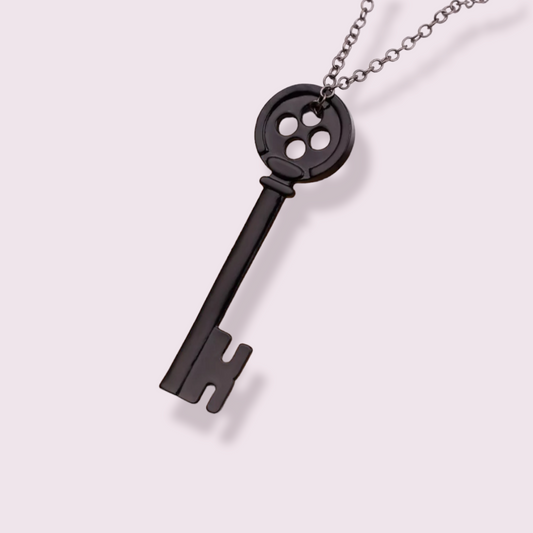 How stunning is this? This piece is sure to delight any Tim Burton and Coraline fans. Pendant size roughly: 2x6.8cm, material zinc alloy