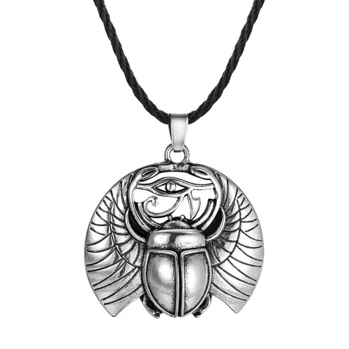 A unique gift for those who are drawn to Egyptian symbolism. The god Ra (Khepri), was often depicted as a scarab or as a scarab headed man. Pendant Size Roughly 3.5x3cm. Material: zinc alloy 