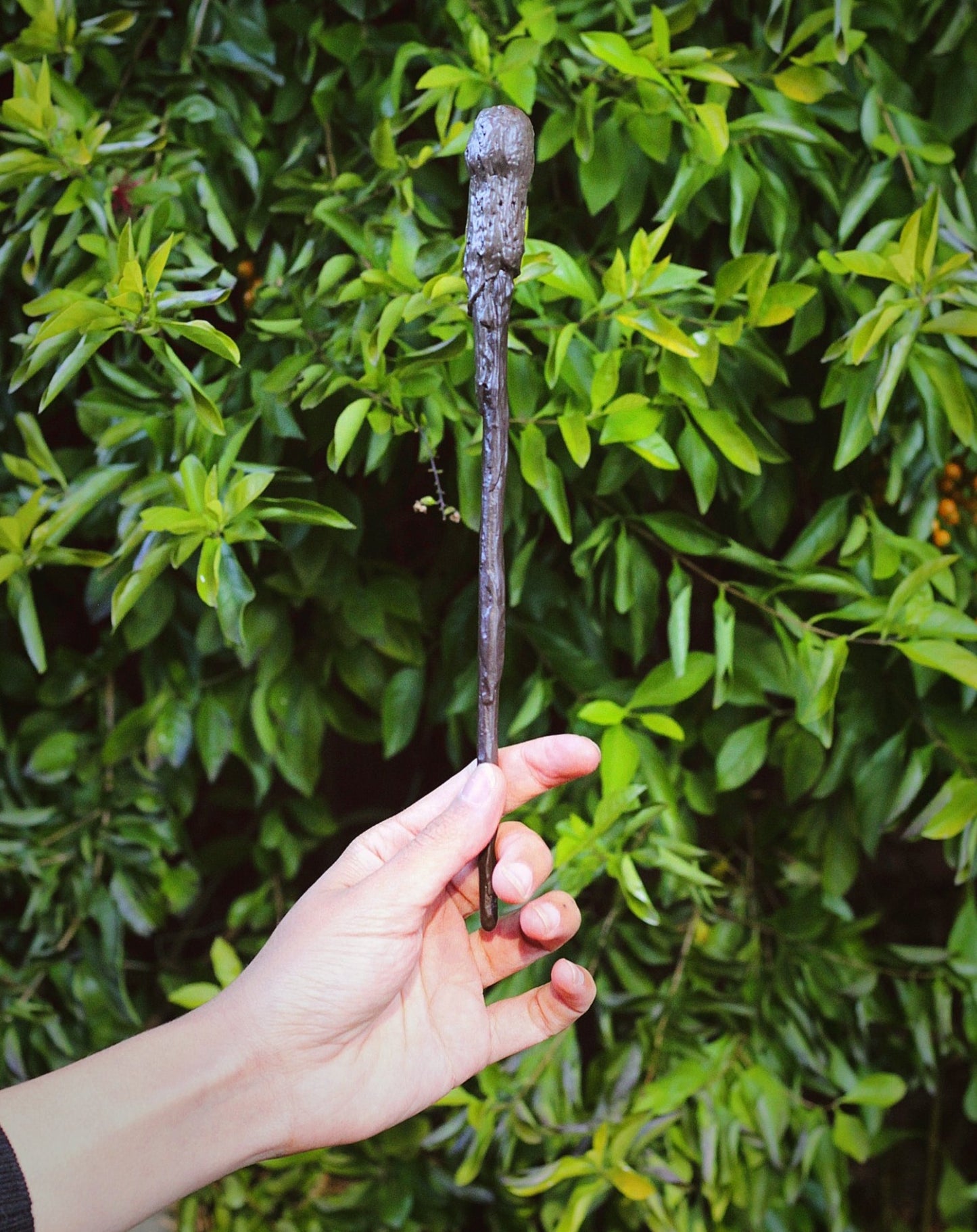 A must have for any Harry Potter fan. These incredible wands were hand created as an exclusive item for The Raven’s Claw by the talented artist Jaded Dragon Creations. Each wand is sculpted, hand cast and individually painted and takes multiple days to make a single wand. Wands measure at roughly 27cm and are made from a flexible material to aid in durability. As they are all made by hand, some slight differences may appear between wands. Wand care: do not bend and avoid contact with moisture.