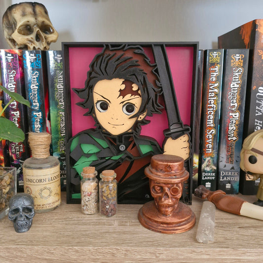 Demon Slayer inspired Tanjiro 3D Layered Wall Art