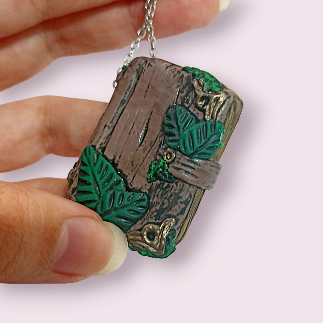 Forest Book Necklace