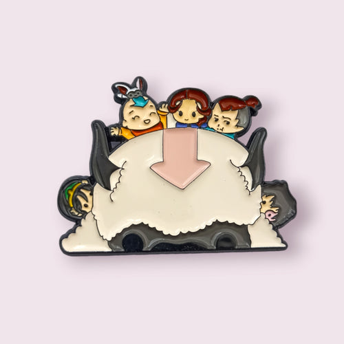 This stunning pin depicts the avatar team and Appa from Avatar: The Last Airbender. A must have for any avatar fan. Pin size roughly 4x3cm, material Zinc alloy and enamel