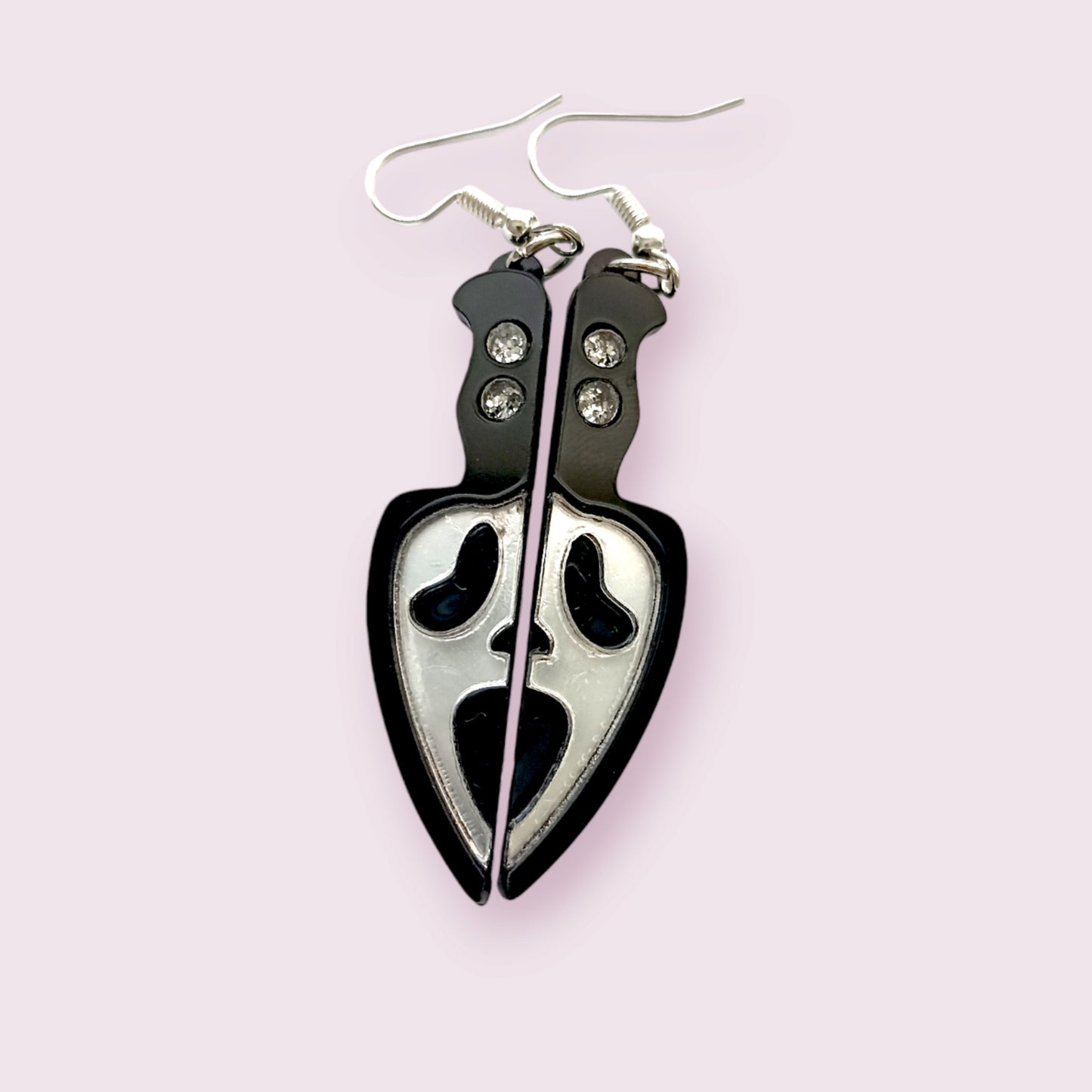 Scream Inspired Ghostface Knife Earrings