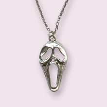 Load image into Gallery viewer, Calling all slasher fans! Spice up your outfits with our stunning new ghostface necklace. material zinc alloy, size roughly 4.2x2.5cm
