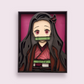 Demon Slayer inspired Nezuko 3D Layered Wall Art