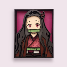 Load image into Gallery viewer, Demon Slayer inspired Nezuko 3D Layered Wall Art
