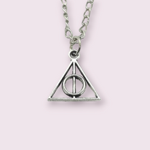 Load image into Gallery viewer, The must have staple necklace of any Harry Potter fan. This necklace is smaller than what is seen in the movies, making it a more wearable, everyday piece. Pendant Size roughly 1.2cm. Material: Zinc Alloy 
