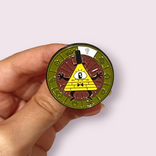 Load image into Gallery viewer, Gravity Falls Inspired Bill Cipher Pin
