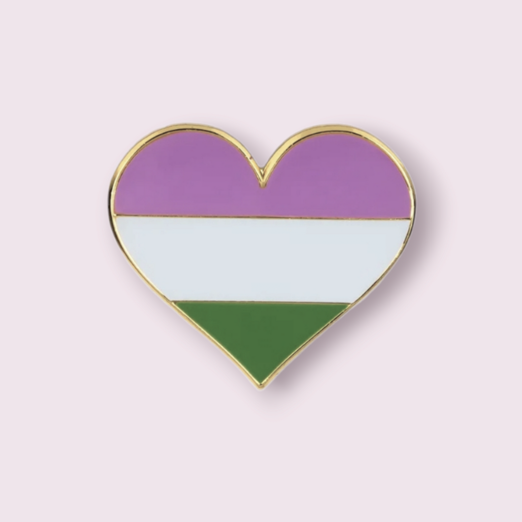 A unique gift for the LGBTQ+ gender queer individuals, lets show some pride. Pin Size Roughly 2.5x2.2cm. Material: Enamel and zinc alloy. 