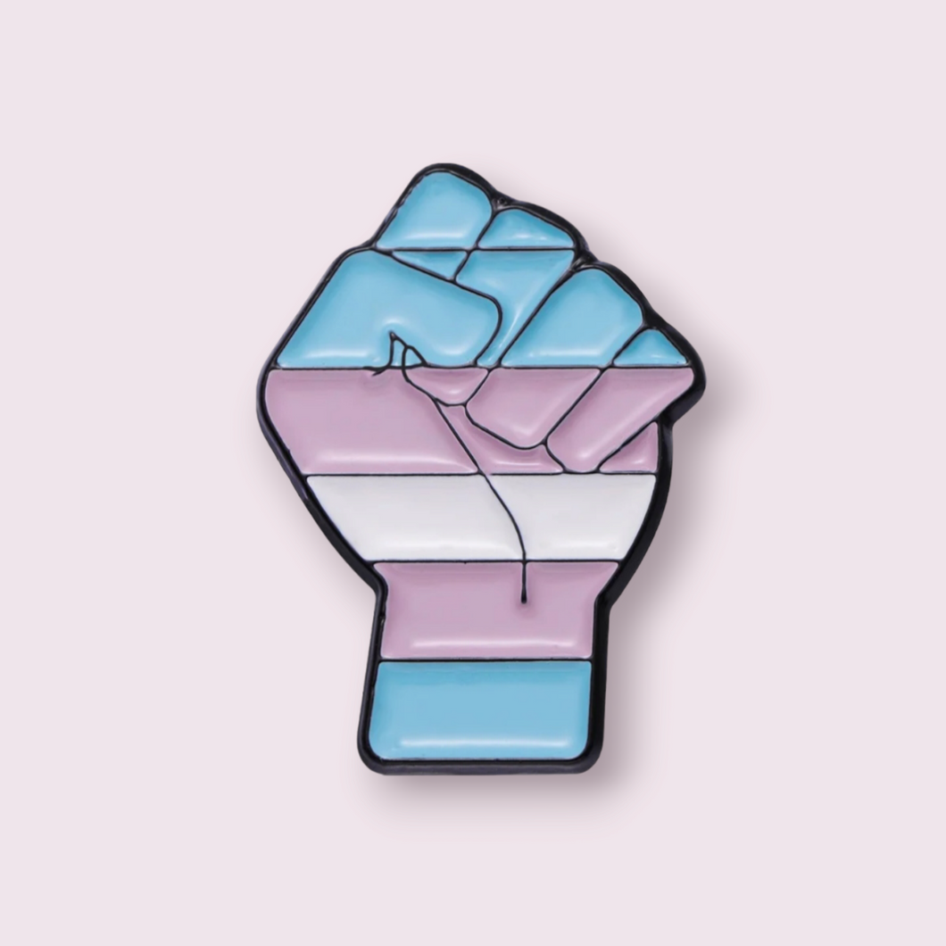 A heart-warming gift for the LGBTQ+ trans people in your life, lets show some pride. Pin Size Roughly 3x2cm. Material: Enamel and zinc alloy 