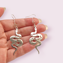 Load image into Gallery viewer, Snake Silver Colour Earrings
