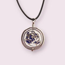 Load image into Gallery viewer, I can&#39;t get enough of the Arcane series and we definitely deserve those cut scenes of Jinx and Ekko, but for now, perhaps their necklace will help heal our souls from the heartache Arcane has caused us all. This gorgeous necklace is double sided, rotates and features the faces of Jinx and Ekko if you know where to look. Material zinc alloy, pendant size 2.7xm
