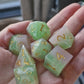 Strawberry Matcha Handmade Dice Set