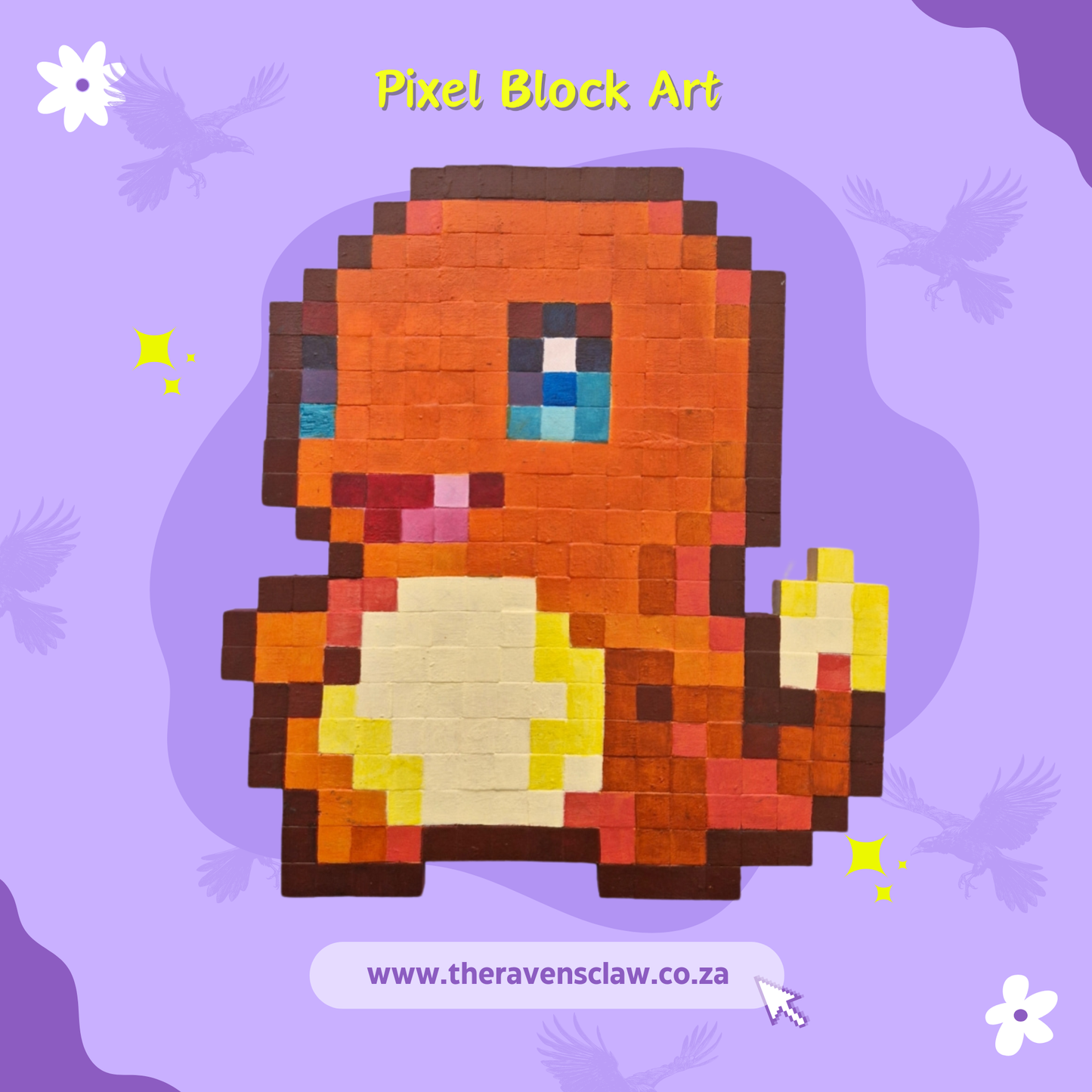 Pokémon inspired Charmander Pixel Art