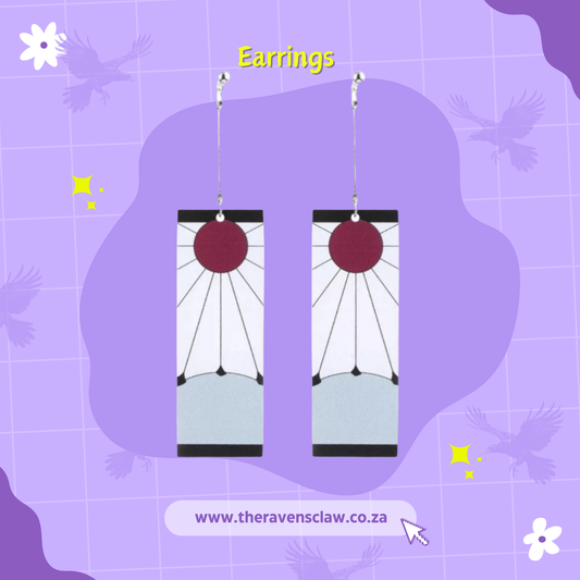 Demon Slayer Inspired Tanjiro Earrings