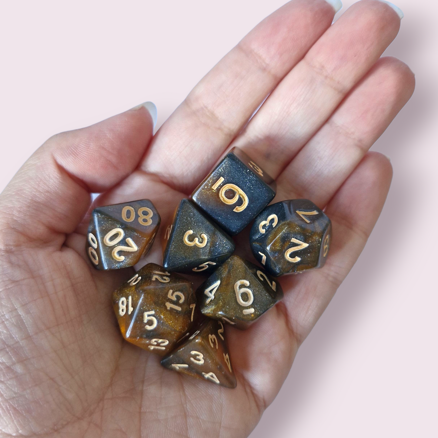 Amber Dice Set