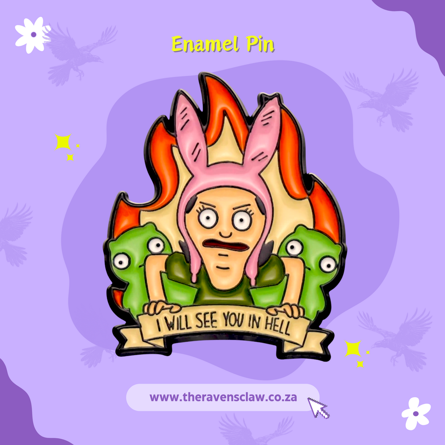 Bob's Burgers inspired Loiuse Beltcher Pin