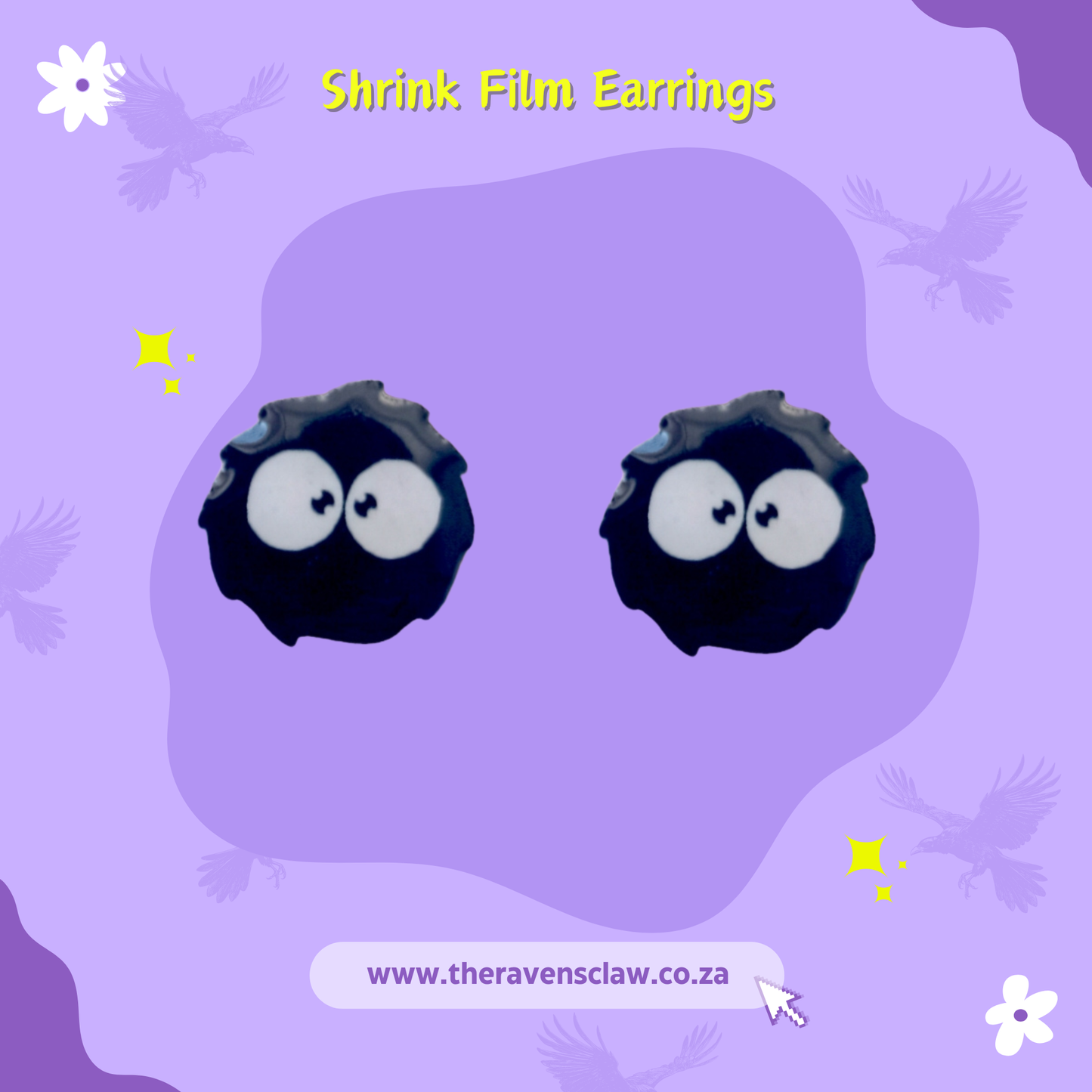 Soot Sprite Inspired Stud Earrings