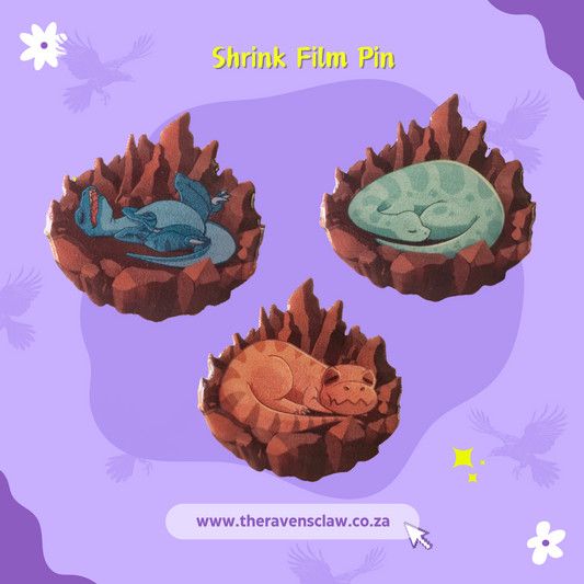 Dinosaur Shrink Film Pin
