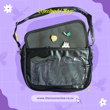 Load image into Gallery viewer, Black Pin Display Crossbody Ita Bag (new)
