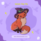 Witch's Familiar Fox Shrink Film Pin