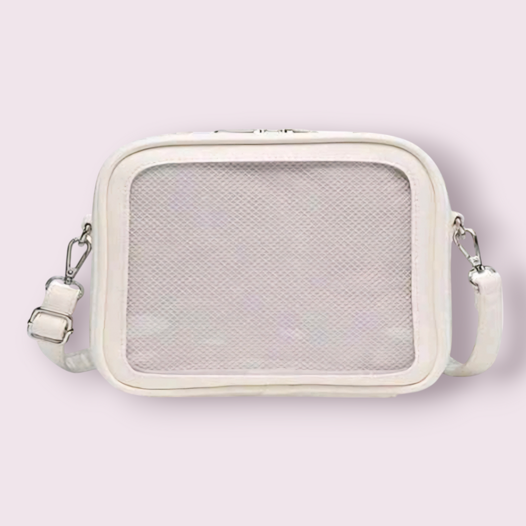 Pin Display Crossbody Ita Bag (Cream Colour - M)