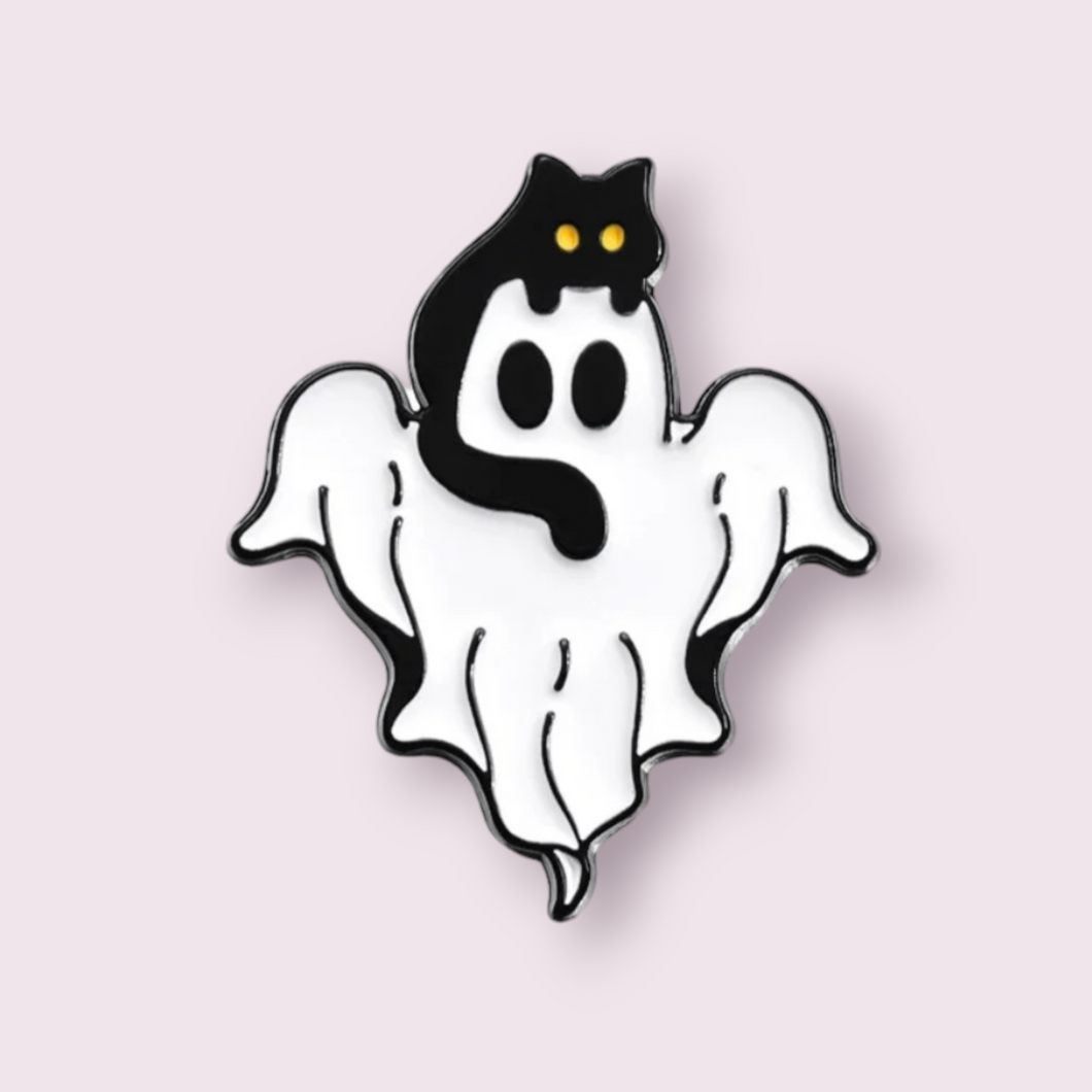 Ghost and Kitty Pin