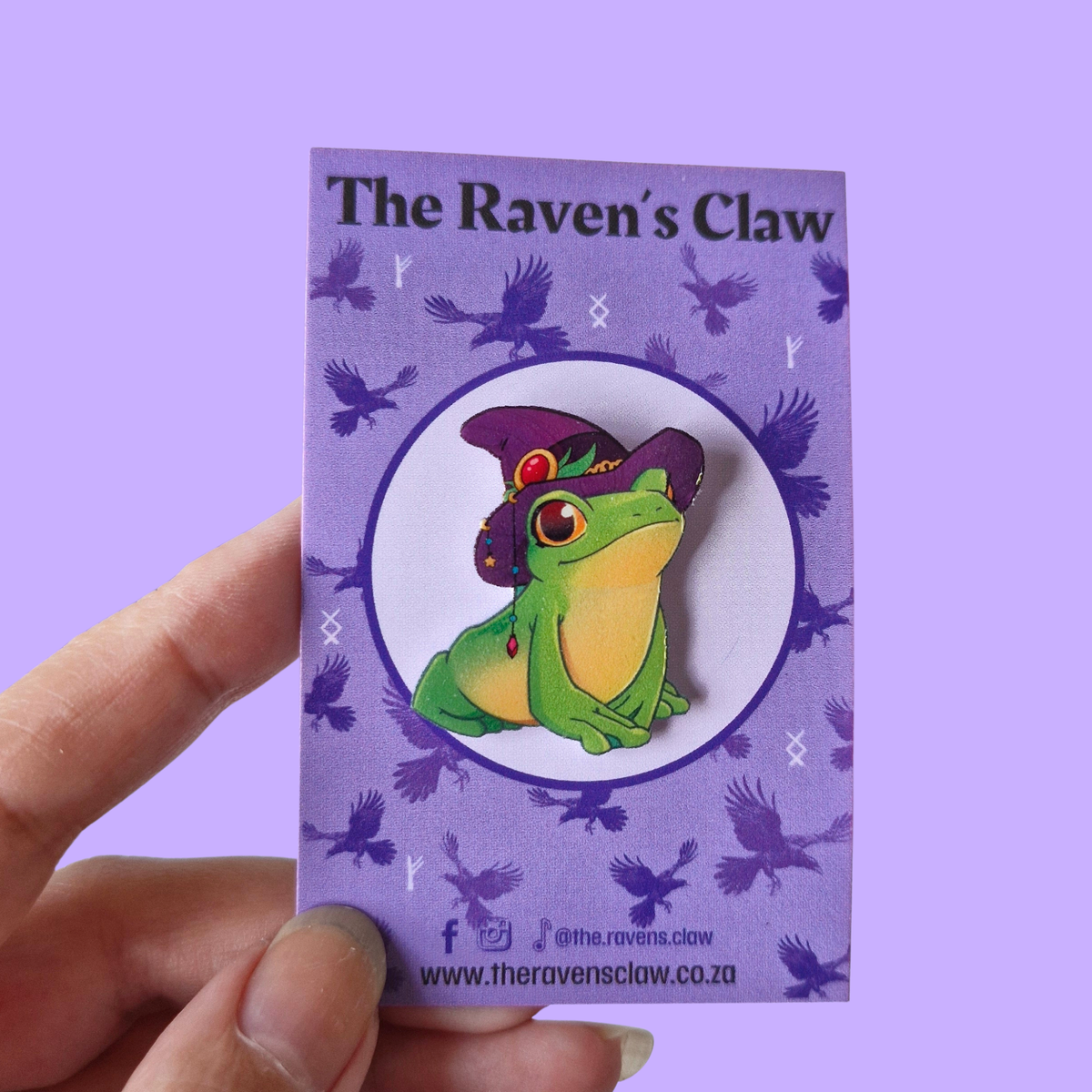Witch's Familiar Frog Shrink Film Pin