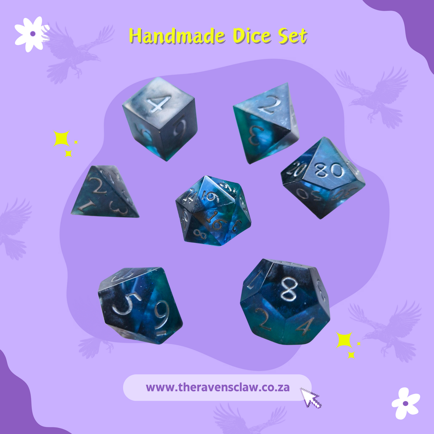 Deep Lagoon Handmade Dice Set