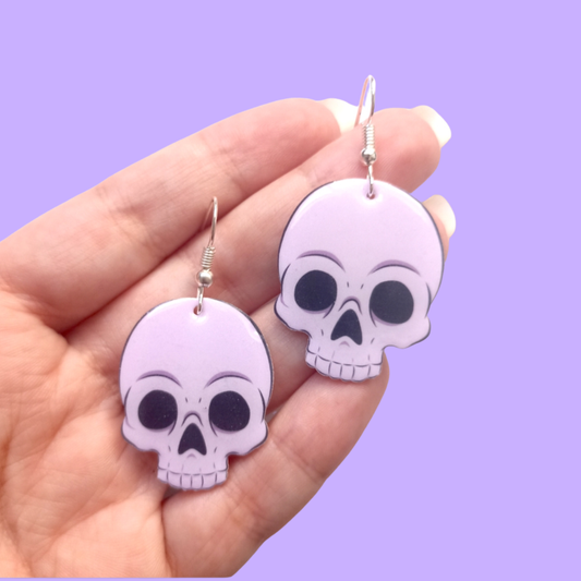 Pink Skull Earrings